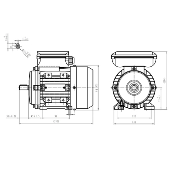 Silnik elektryczny jednofazowy 0,55kW 2800 obr/min. 71B3